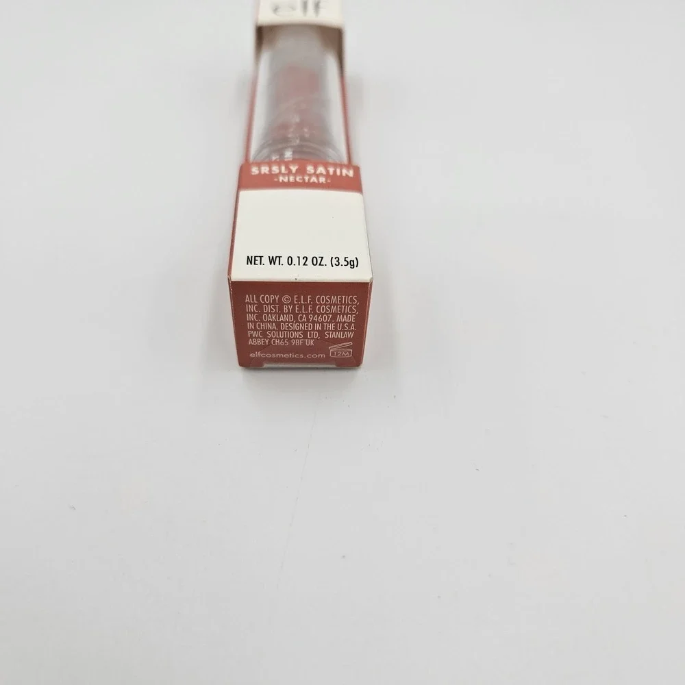 e.l.f. SRSLY Satin Lipstick Nectar 0.12 oz Cruelty Free Vegan New Sealed